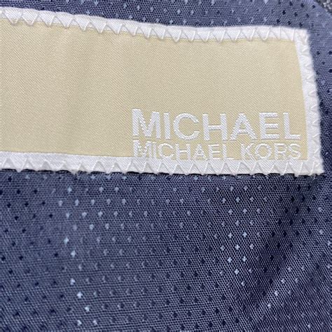 Michael Kors Men's 48R(46) Gray Windowpane Poly Rayon 